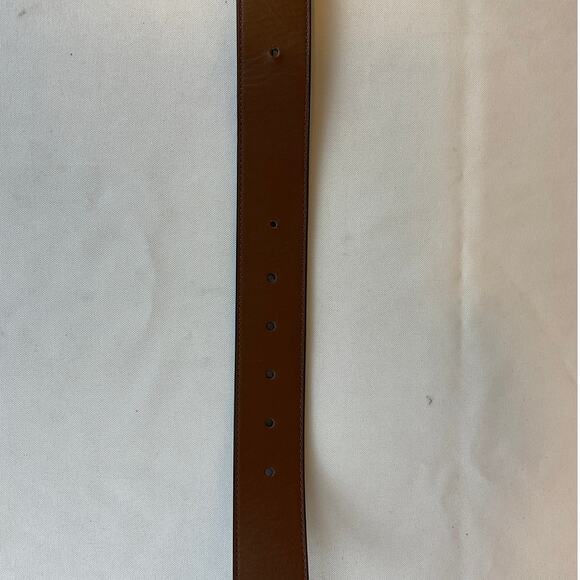 Men's Coach Signature C Belt, Black with Gunmetal Gray Buckle - Picture 6 of 7